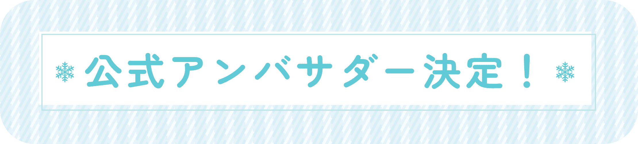 公式アンバサダー決定！